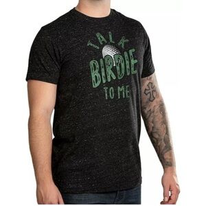 New! Talk Birdie To Me Golf T Shirt Mens Size Large Black Graphic T Shirt NWT